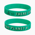 Ampelmann-GLÜCKSMANN-Silikonarmband-grün-Geher-&-THERE-IS-NO-PLANET-B