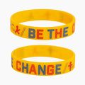 Ampelmann-GLÜCKSMANN-Silikonarmband-orange-Geher-&-BE-THE-CHANGE-&-Steher