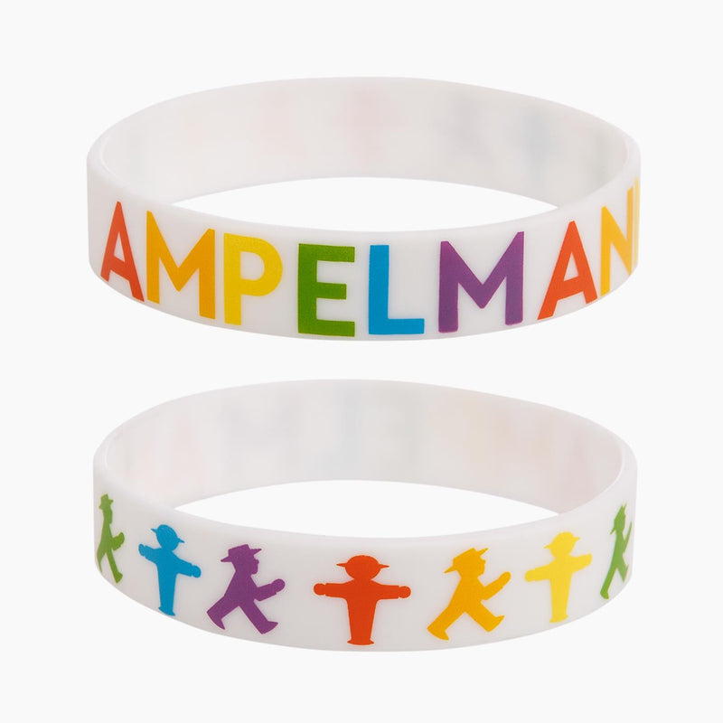 Ampelmann-GLÜCKSMANN-Silikonarmband-weiß-AMPELMANN-&-Geher-+-Steher-bunt