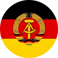 Runder DDR Emblem Aufkleber – 21 cm Ø – UV-beständig & wetterfest – Perfekt für Deko, Auto & Sammlung
