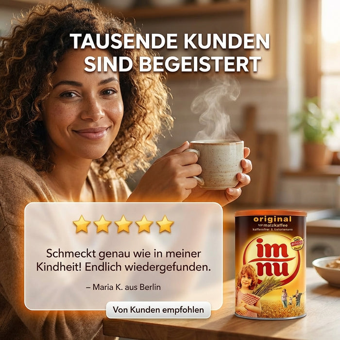 Im Nu – koffeinfreier Malzkaffee von Röstfein, 200 g Dose – mild, bekömmlich & kalorienarm