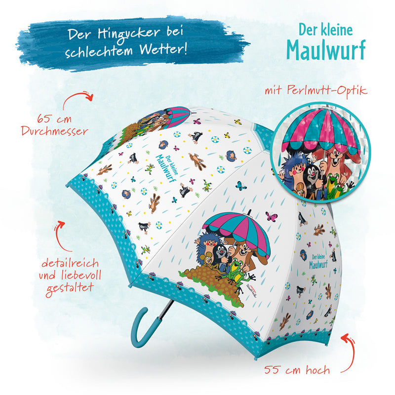 Regenschirm-Maulwurf-blau