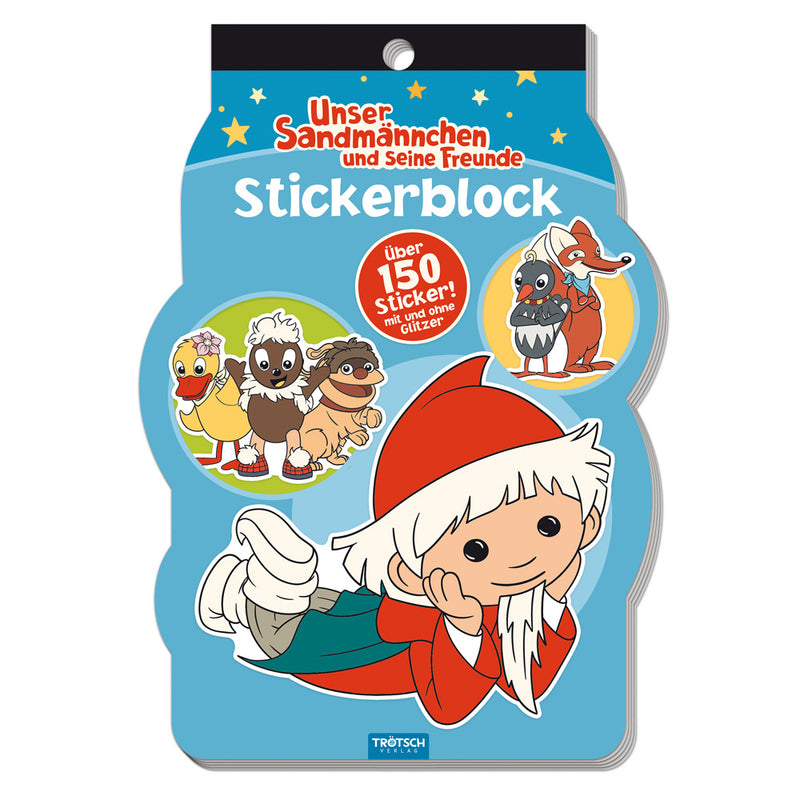 Sandmann-Stickerblock