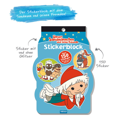Sandmann-Stickerblock