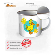 Emaillebecher-Ente