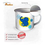 Emaillebecher-Elefant