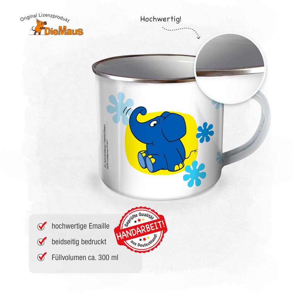 Emaillebecher-Elefant