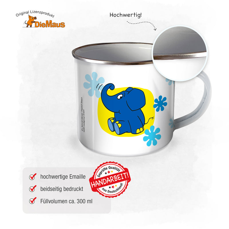 Emaillebecher-Elefant