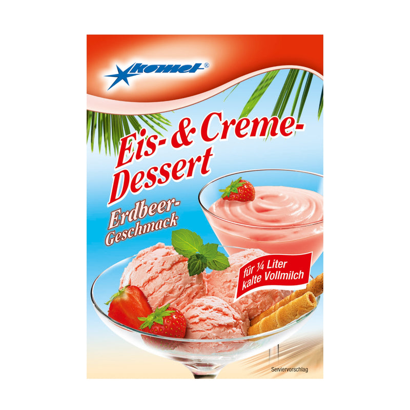 Eis- & Creme Dessert - Erdbeergeschmack (Komet)