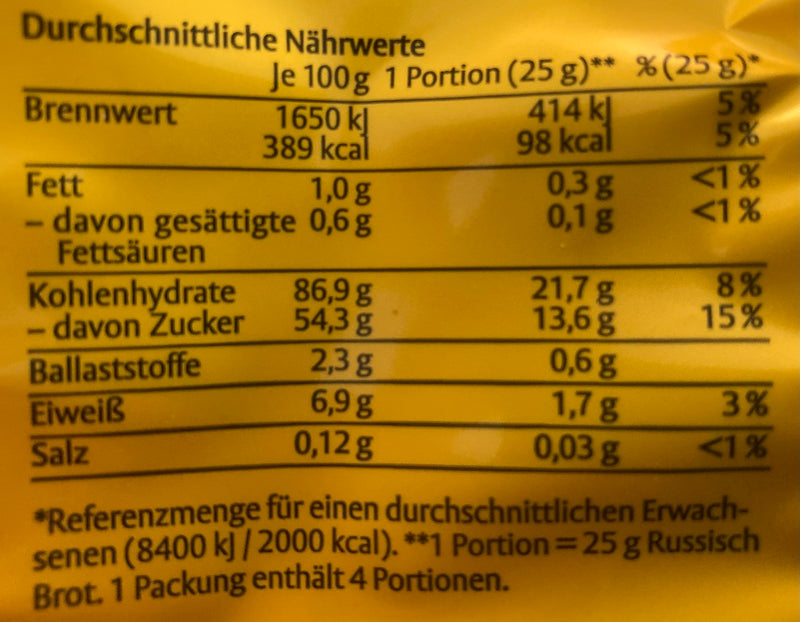 Russisch Brot (Quendt) 100g