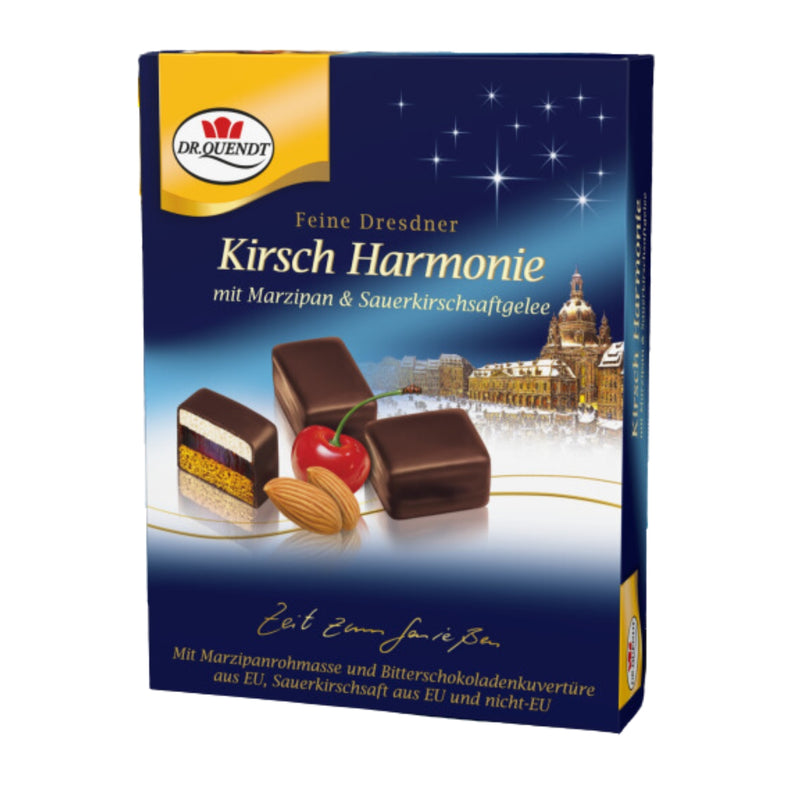 Dr. Quendt Dominosteine Dresdner Kirsch Harmonie mit Marzipan und Sauerkirschsaftgelee 150g