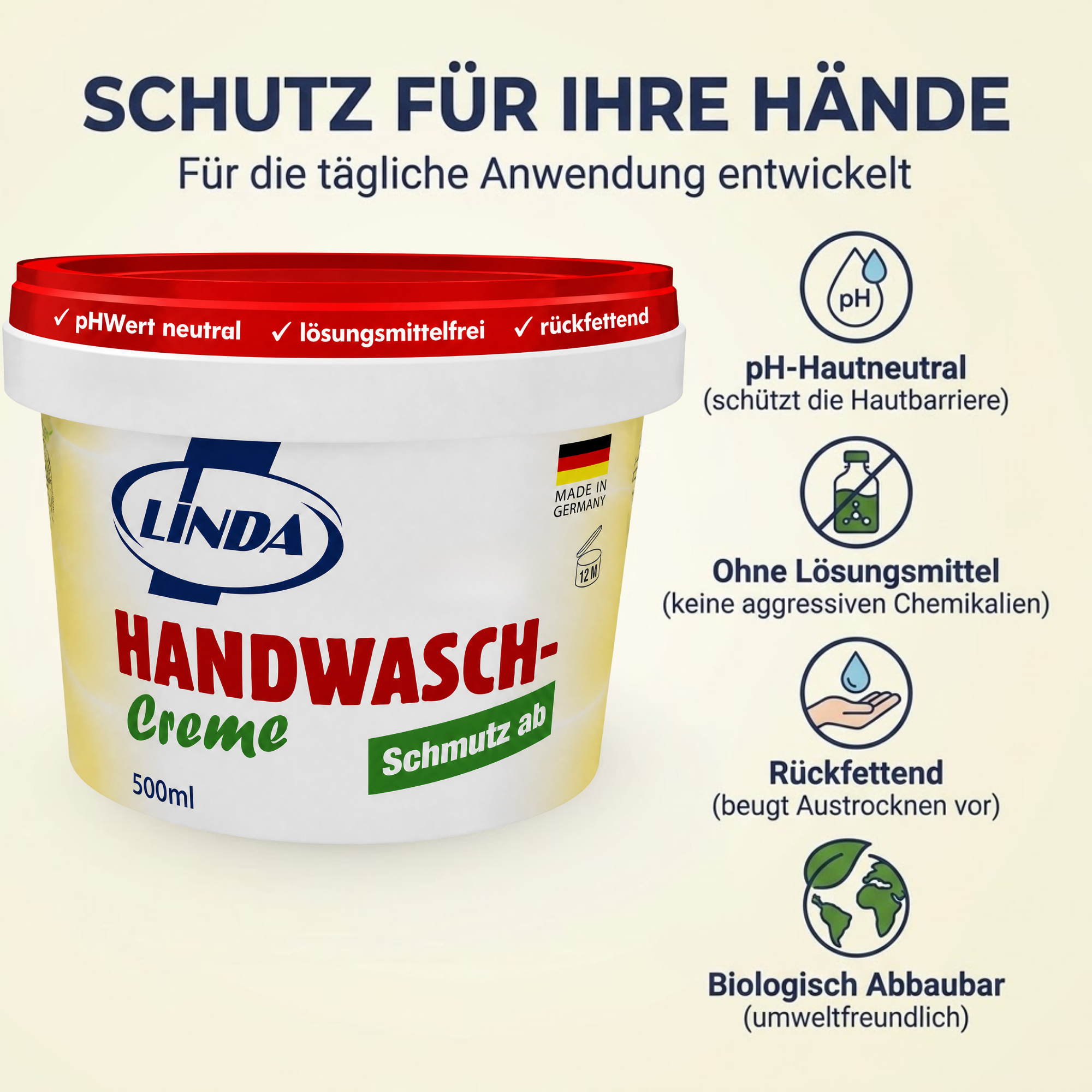 Linda Schmutz ab - Handwasch-Creme