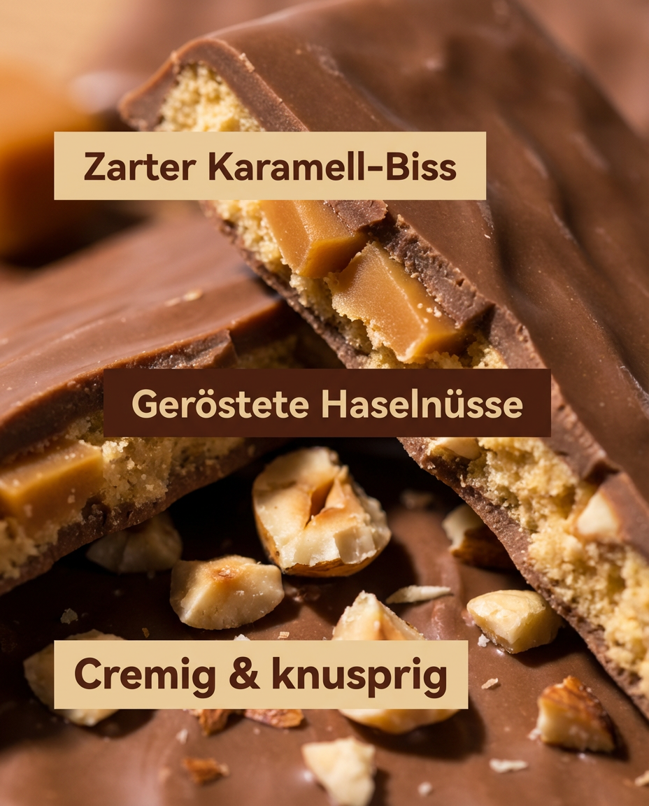 Zetti Bambina - Milchkaramel Haselnuss-Splitter Vollmilchschokolade 100g