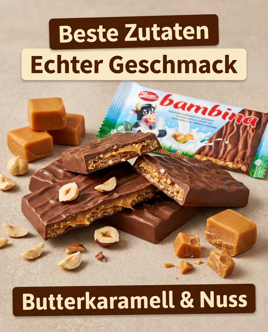 Zetti Bambina - Milchkaramel Haselnuss-Splitter Vollmilchschokolade 100g