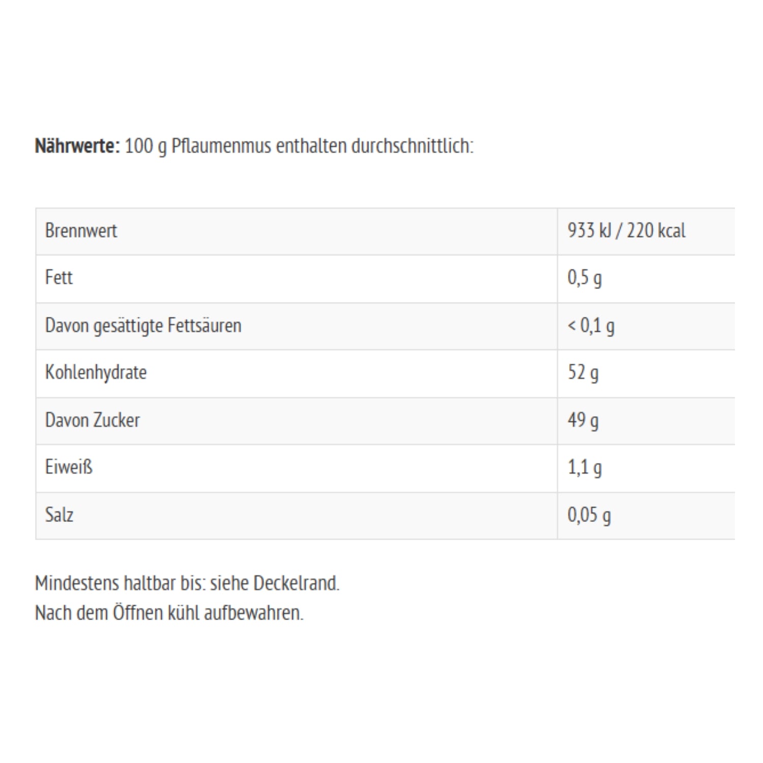 Pflaumenmus - gewürzt, 450g (Mühlhäuser)