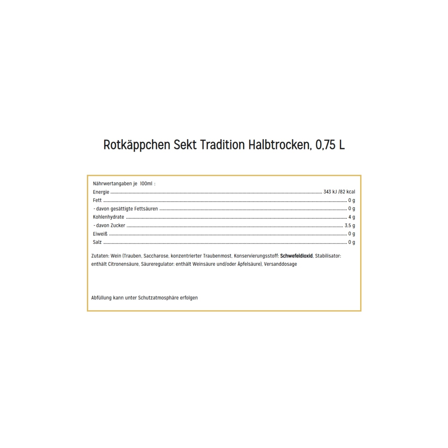 Rotkäppchen Sekt - halbtrocken, 0,75l