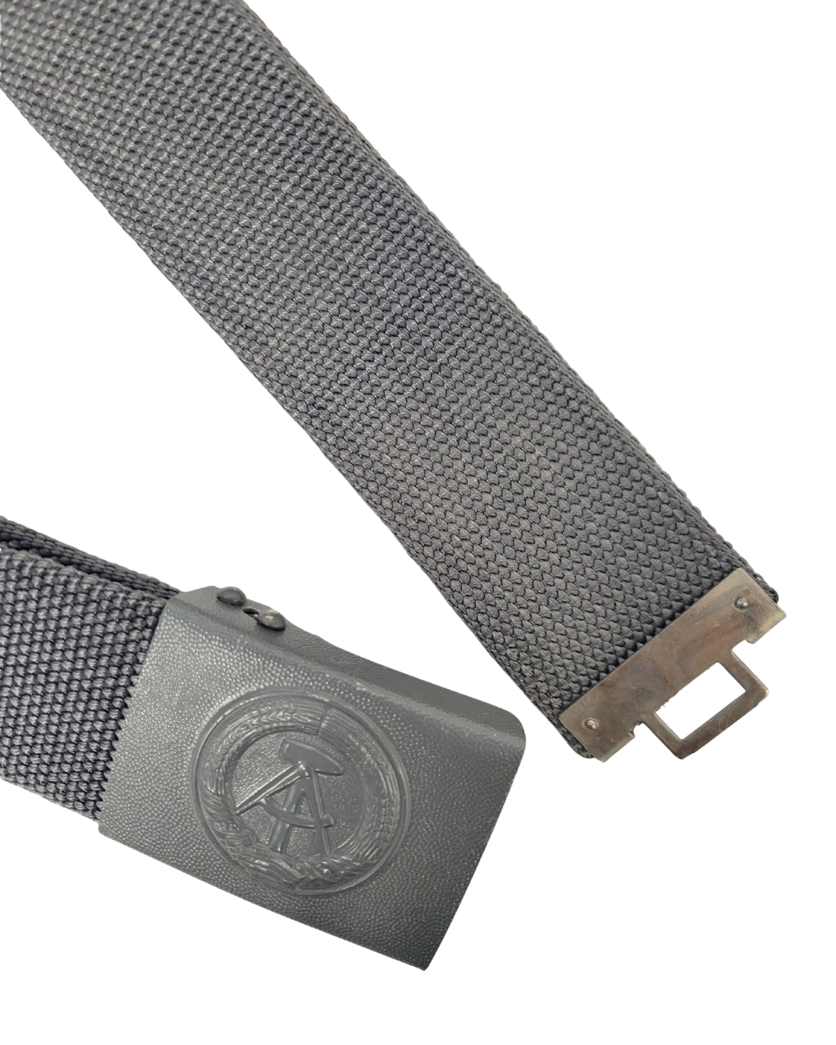 NVA Koppel / Gürtel mit grauen Metallschloss und DDR-Prägung Länge Verstellbar - 100-120cm