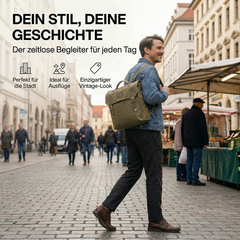 NVA Tragetasche - Sturmgepäck - Feldrucksack mit Tragegeschirr - Maße: ca. 30 x 30 x 14 cm