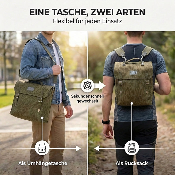 NVA Tragetasche - Sturmgepäck - Feldrucksack mit Tragegeschirr - Maße: ca. 30 x 30 x 14 cm