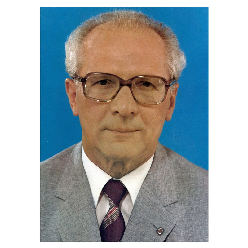 Erich Honecker - großes Poster DIN A3 Historisches Amtsstubenbild auf mattem Qualitätsdruck