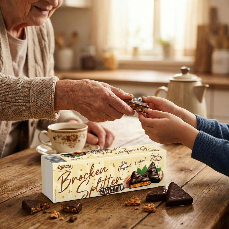 Argenta Brockensplitter mit Haselnuss-Krokant – Knuspergenuss in Zartbitter 62,5 g