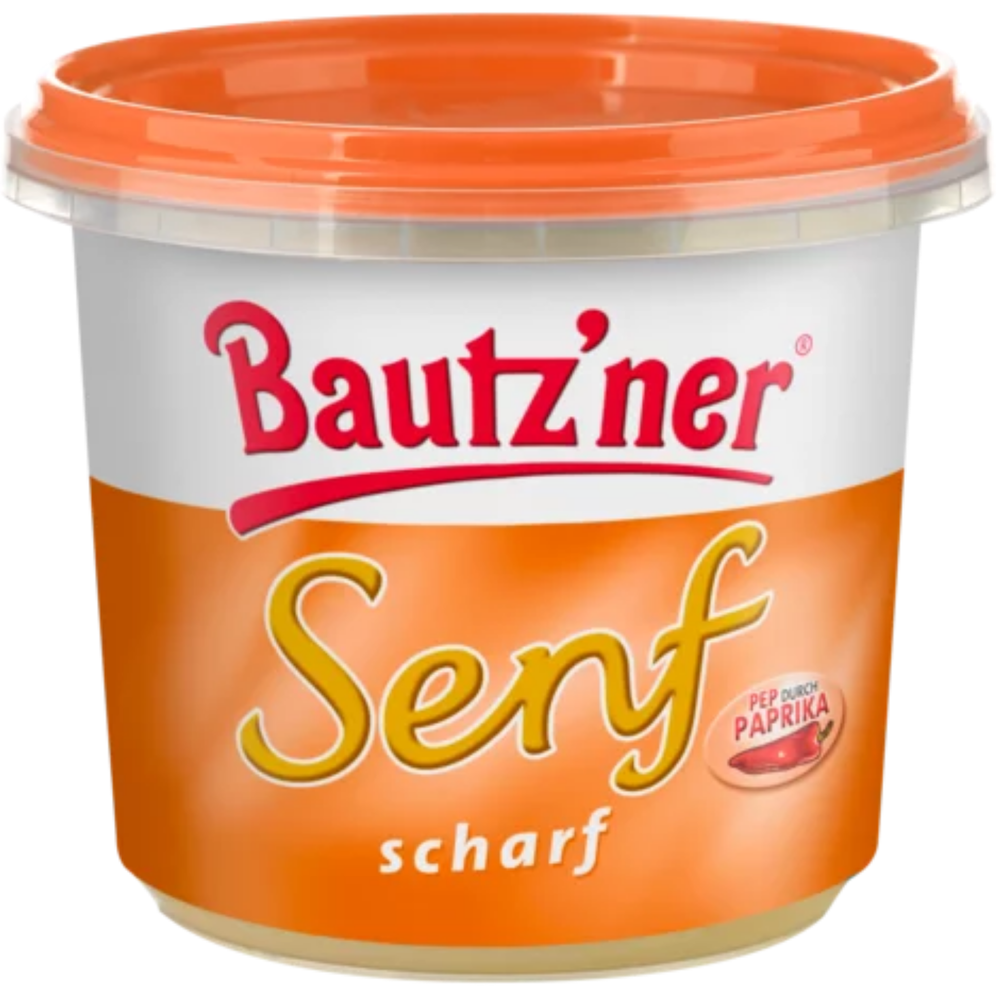 Bautzner Scharfer Senf 200 ml – würziger Senf mit Paprika, vegan & laktosefrei