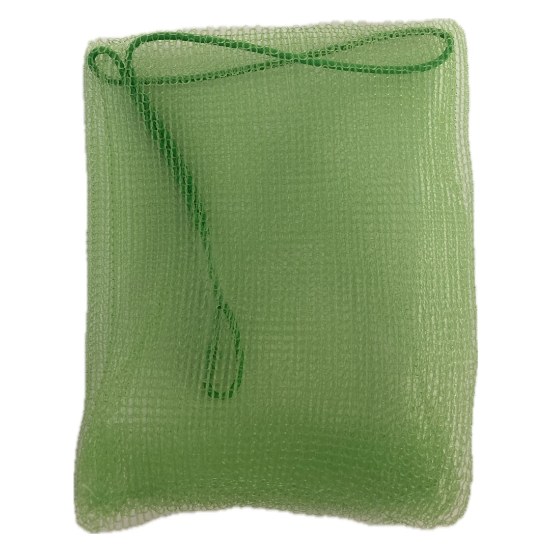 5 Seifenbeutel rot lila gelb grün blau aus Perligran 13x9 cm groß - Mehrfachpack Badeperli