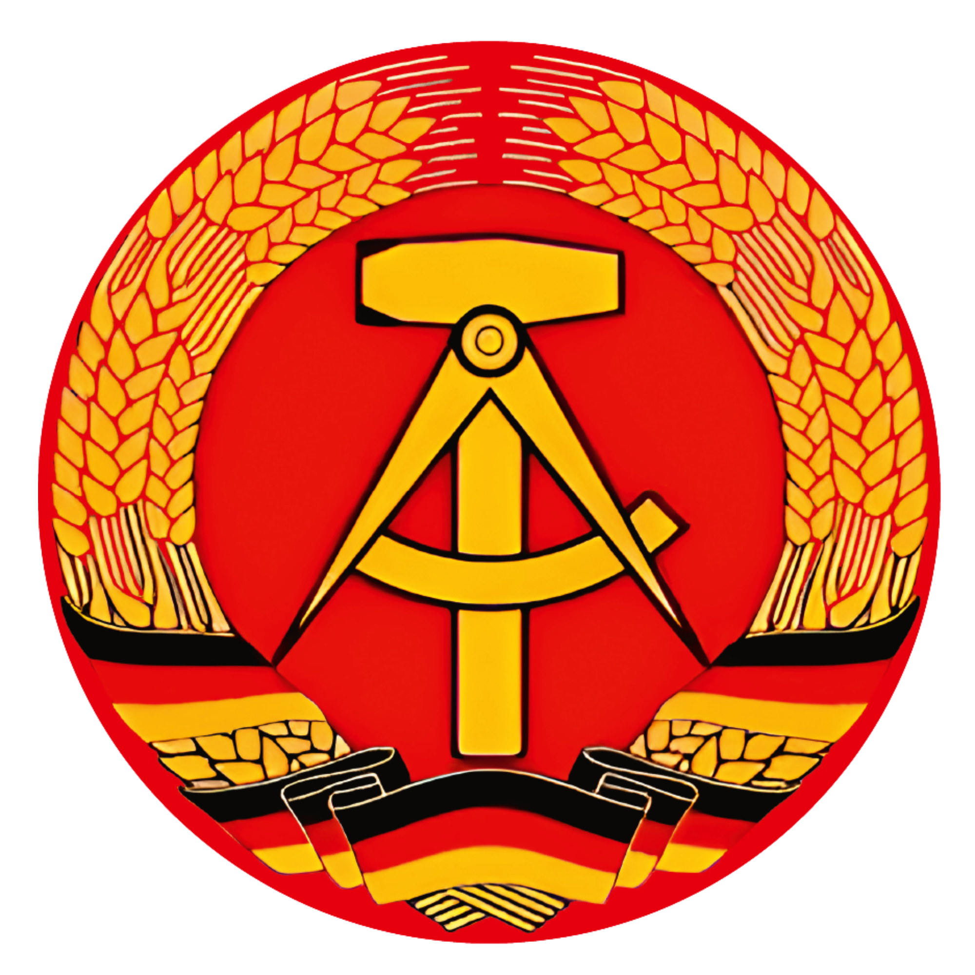 Runder DDR Emblem Aufkleber – 7 cm Ø – UV-beständig & wetterfest – Ideal für Helm, Laptop & Sammlung