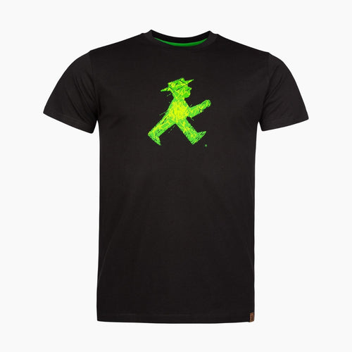 T-Shirt mit Ampelmann-Glas-Motiv - Unisex - klassischer Schnitt - 100% Baumwolle