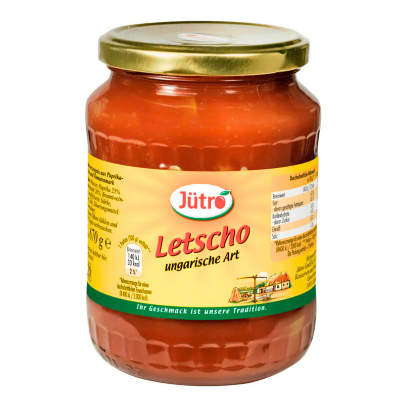 Natur Letscho ungarischer Tradition im praktischen Schraubglas - Jütro -  670g