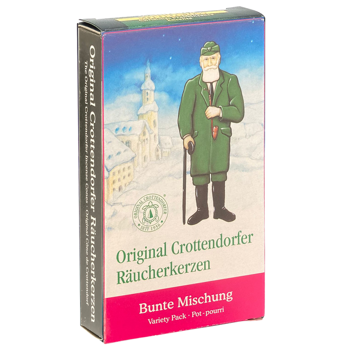 Crottendorfer Räucherkerzen mit bunter Duft-Mischung, 24 Stück