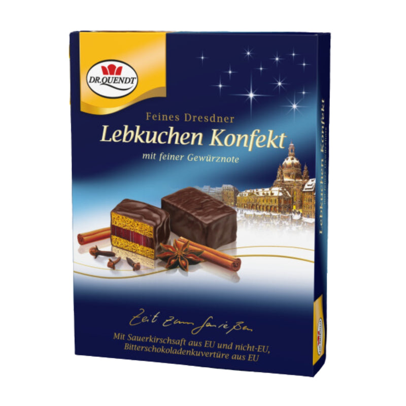 Dr. Quendt Dresdner Lebkuchen-Konfekt mit feiner Gewürznote (ohne Marzipan), 130g