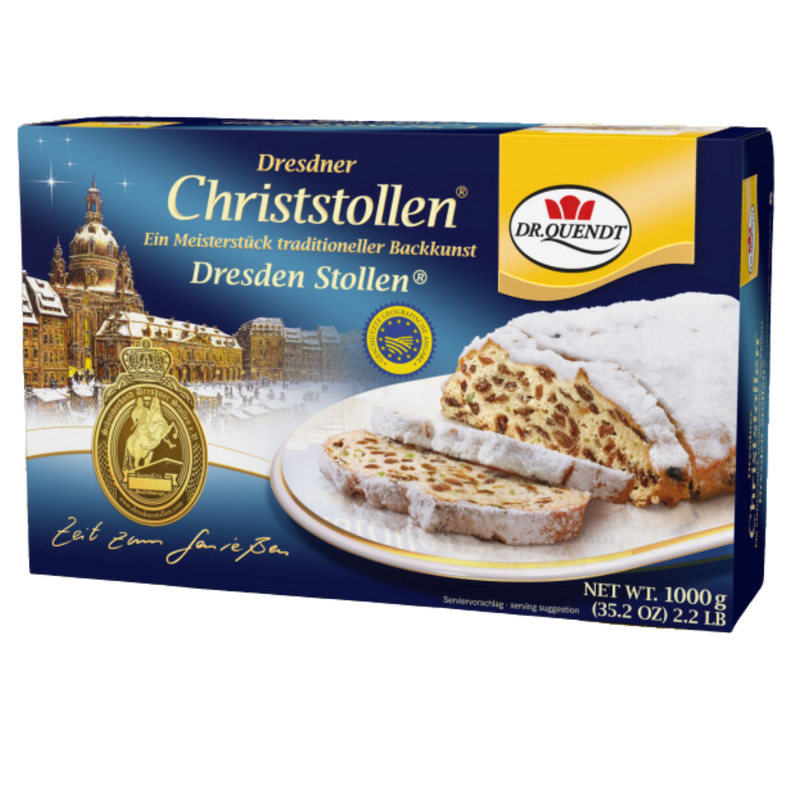Echter Dresdner Christstollen, 1000g Dr. Quendt.