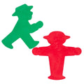2er-Set Ampelmann-Radiergummis rot & grün - Größe ca. 5 cm