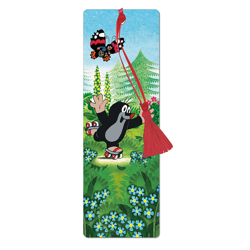 3-D-Lesezeichen-Maulwurf-Rollschuh