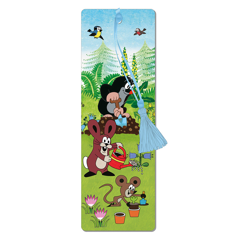 3-D-Lesezeichen-Maulwurf-Garten