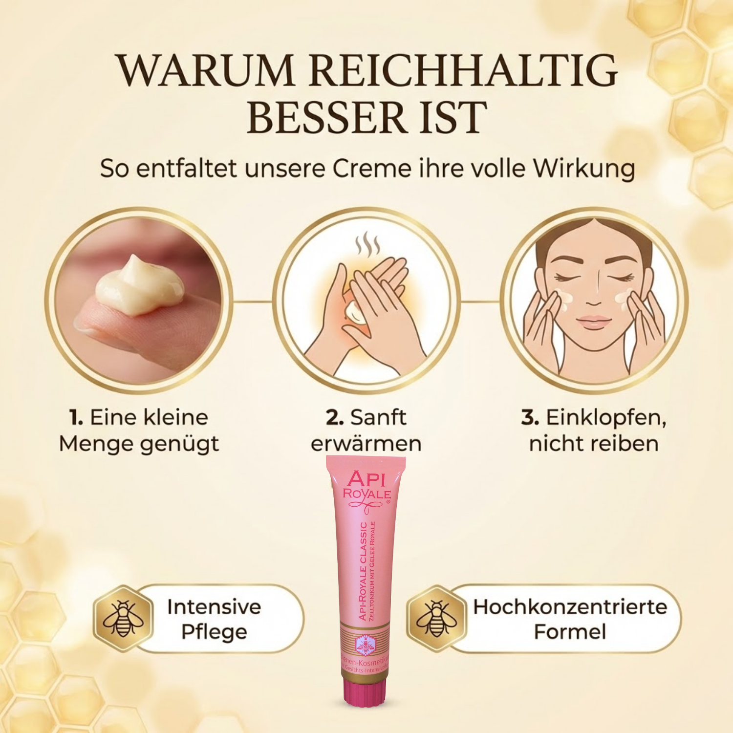 Api-Royale - Zelltonikum mit Gelee Royale -  Gesichtsintensivpflege mit Vitamin A - 50ml