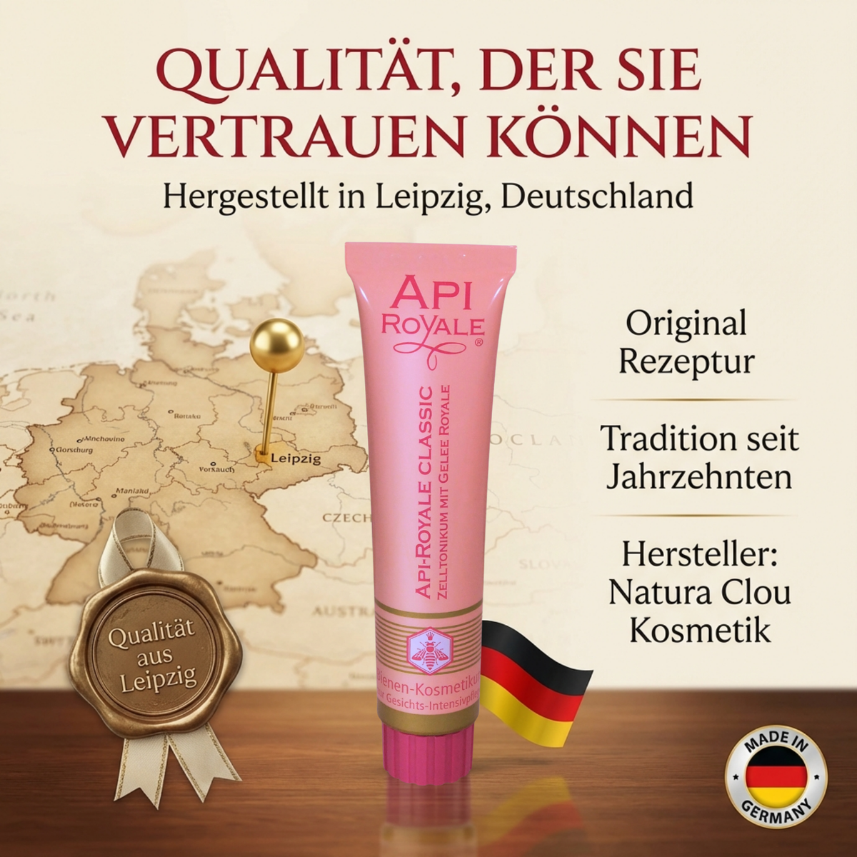 Api-Royale - Zelltonikum mit Gelee Royale -  Gesichtsintensivpflege mit Vitamin A - 50ml