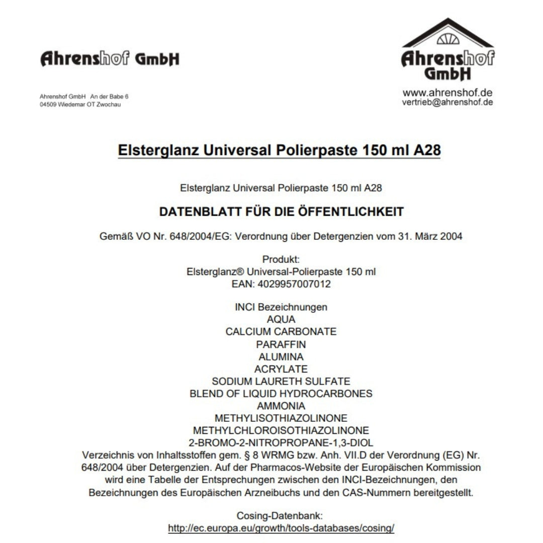 Elsterglanz - Universal Polierpaste, 150 ml