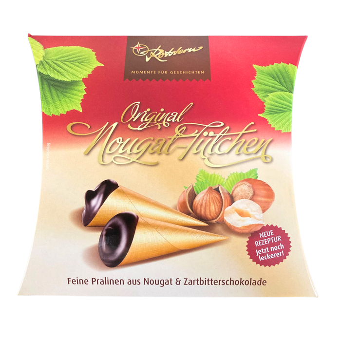 Rotstern Nougat-Tütchen – Feinste Pralinen aus Nougat & Zartbitterschokolade 100 g
