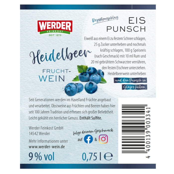 Werder Heidelbeer Fruchtwein