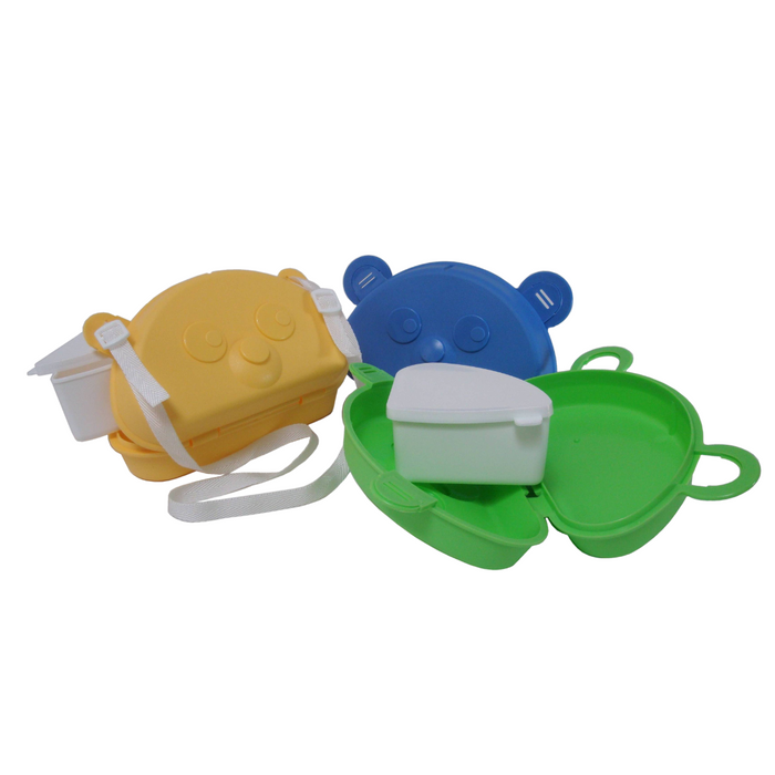 Brottasche für Kinder mit Obstfach in Blau