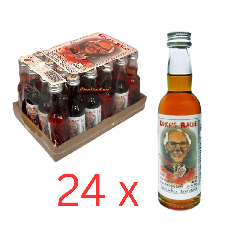 24x Halbbitter Erichs Rache 40ml - Kräuterlikör aus 56 Kräutern 30% vol. > 0,96l