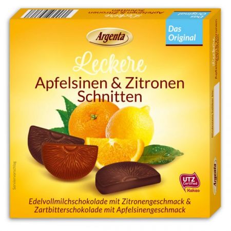 Argenta Apfelsinen- & Zitronenschnitten – fruchtig-herb in Nostalgiepackung 85 g