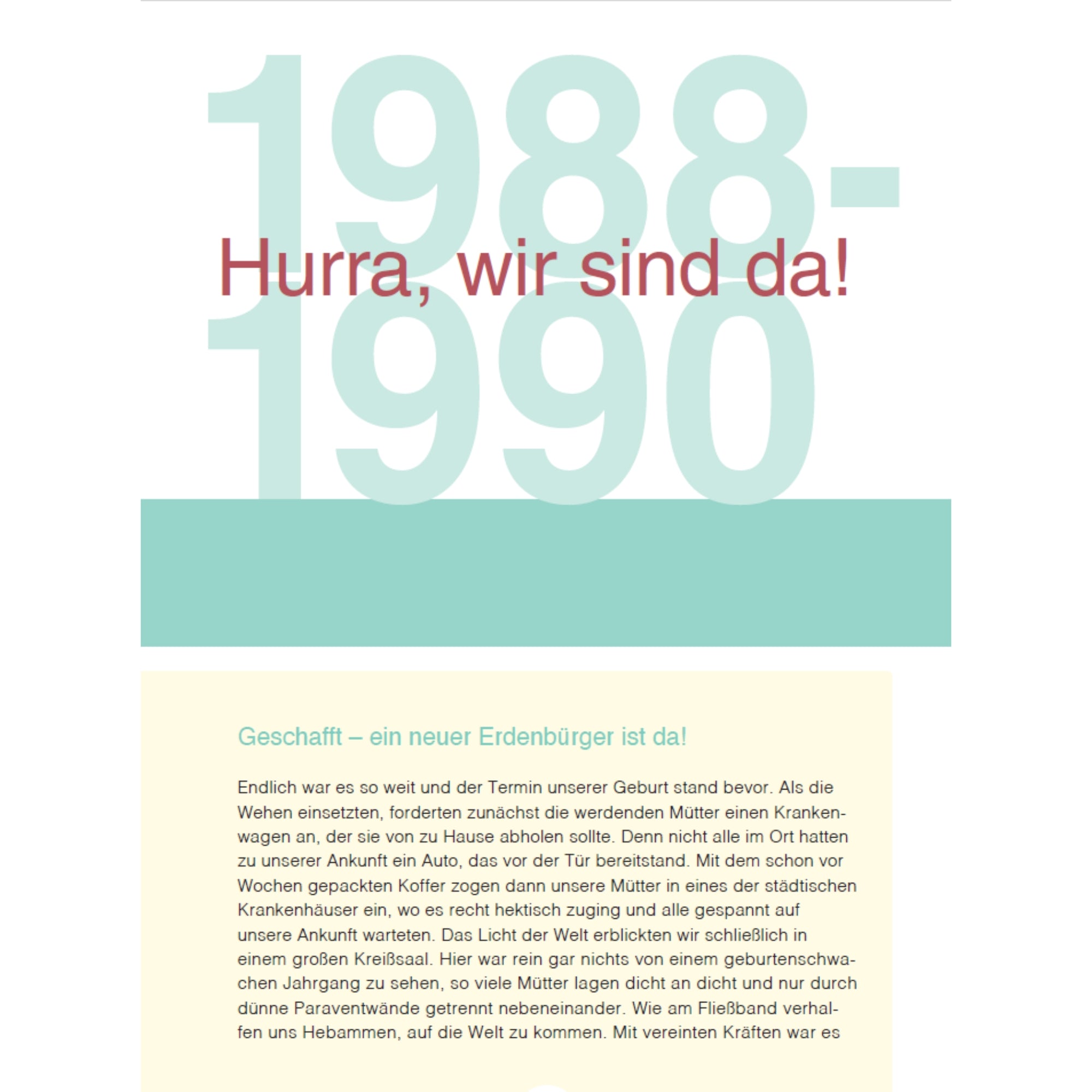 Buch - Wir vom Jahrgang Ost 1988, 64 Seiten