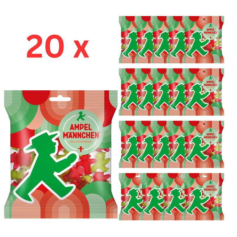 20x Ampelmann Fruchtgummis / Haribo Gummibärchen à 160g Kirsche & Waldmeister