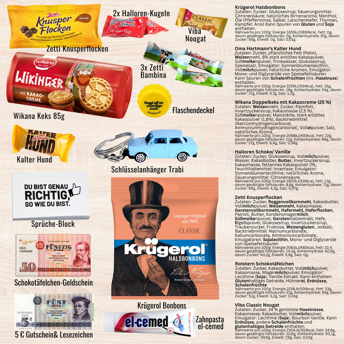 Ich Liebe dich - Ostalgie Adventskalender 2026 – 24 Erinnerungen & Kultprodukte mit Marken wie Viba, Halloren, Zetti, Komet & Pfeffi