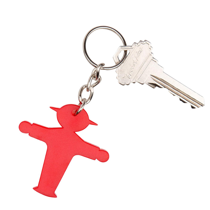 Hochwertiger Schlüsselanhänger mit dem original roten AMPELMANN im „Steher“-Motiv, Größe: 5 cm