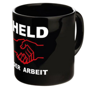 Tasse Held der Arbeit schwarz Spülmaschinenfest.