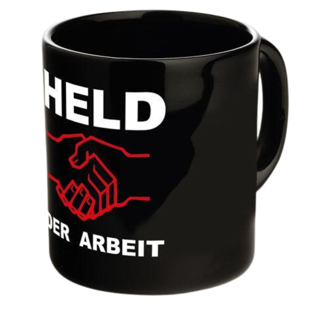 Tasse Held der Arbeit schwarz Spülmaschinenfest.
